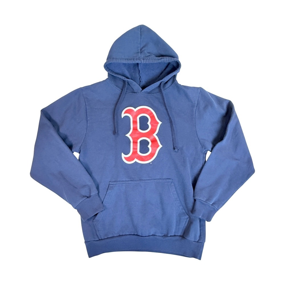 Stitches Boston Red Sox Hoodie Men Small Blue MLB Pullover Sweatshirt
